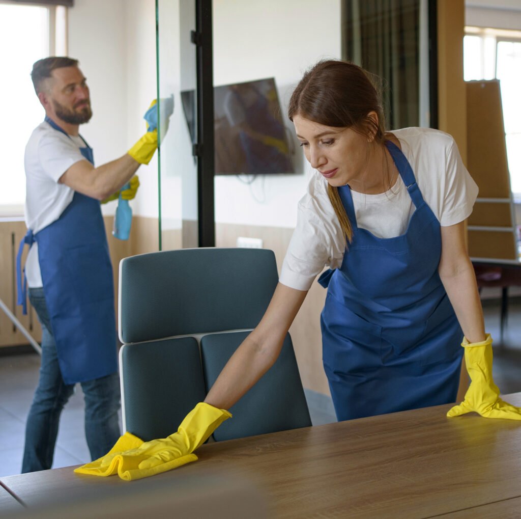 professional cleaning service people working together office (1)